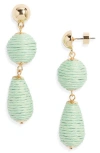 Nordstrom Triple Linear Drop Raffia Earrings In Gold