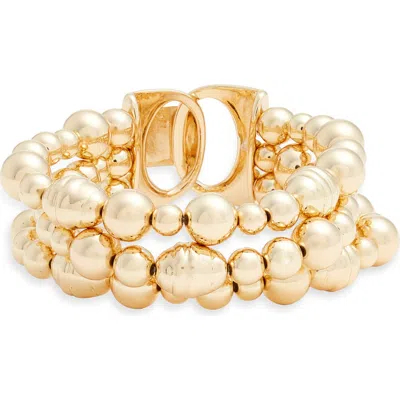 Nordstrom Triple Strand Beaded Bracelet In Transparent