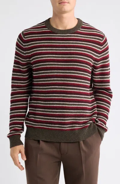 Nordstrom Tuck Stitch Cotton & Wool Sweater In Animal Print