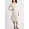 Nordstrom Tunic Shirtdress In Beige Burnt Mal Stripe