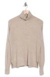 Nordstrom Turtleneck Cashmere Sweater In Beige Hummus Heather