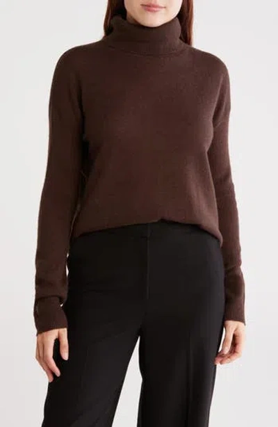 Nordstrom Turtleneck Cashmere Sweater In Brown