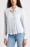 Nordstrom Tux Pleated Button-up Shirt In Blue