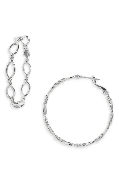 Nordstrom Twisted Figure 8 Hoop Earrings In Metallic
