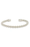Nordstrom Twisted Flexible Cuff Bracelet In Rhodium