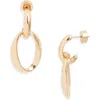 Nordstrom Twisted Oval Hoop Earrings In Gold