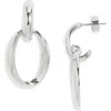 Nordstrom Twisted Oval Hoop Earrings In Silver