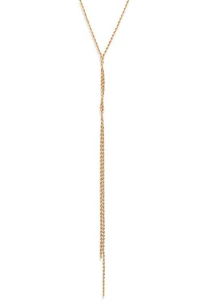 Nordstrom Twisted Rope Chain Y-necklace In Gold