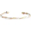 Nordstrom Twisted Wire Two Tone Cuff Bracelet In Gold