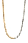 Nordstrom Two-tone Beaded Necklace In Gold