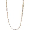 Nordstrom Two-tone Braided Snake Chain Necklace In Gold