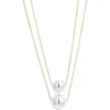 Shop Nordstrom Two-tone Double Orb Layered Necklace