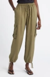 Nordstrom Utility Cargo Joggers In Olive Burnt