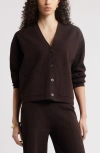 Nordstrom V-neck Cardigan In Brown Ganache