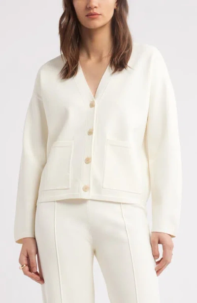 Nordstrom V-neck Cardigan In Ivory Pristine