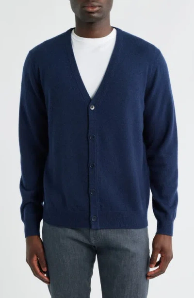 Nordstrom V-neck Cashmere Cardigan In Blue