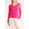 Nordstrom V-neck Cashmere Sweater In Pink