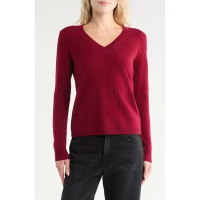 Nordstrom V-neck Cashmere Sweater In Red