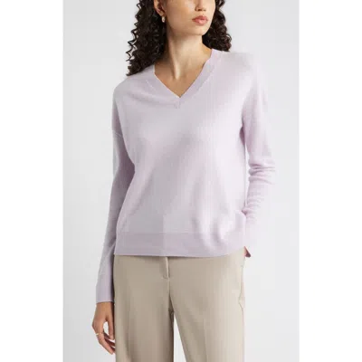 Nordstrom V-neck Cashmere Sweater In Pink