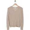 Nordstrom V-neck Cashmere Sweater In Beige Hummus Heather