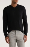 Nordstrom V-neck Cashmere Sweater In Black