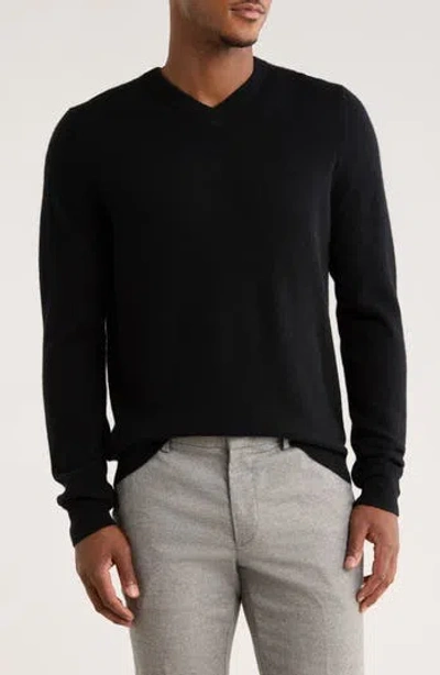 Nordstrom V-neck Cashmere Sweater In Black