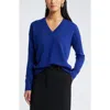 Nordstrom V-neck Cashmere Sweater In Blue Beacon