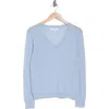 Nordstrom V-neck Cashmere Sweater In Blue Thread