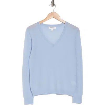 Nordstrom V-neck Cashmere Sweater In Blue Thread