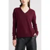 Nordstrom V-neck Cashmere Sweater In Burgundy