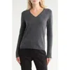 Nordstrom V-neck Cashmere Sweater In Gray