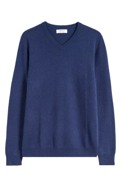 Nordstrom V-neck Cashmere Sweater In Navy Midnight