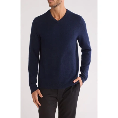 Nordstrom V-neck Cashmere Sweater In Navy Night