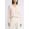 Nordstrom V-neck Cashmere Sweater In Pink Chintz