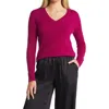 Nordstrom V-neck Cashmere Sweater In Pink Plumier