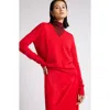 Nordstrom V-neck Cashmere Sweater In Red Toreador