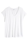 Nordstrom V-neck Pima Cotton Slub T-shirt In White