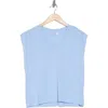 Nordstrom V-neck Pima Cotton T-shirt In Blue Thread