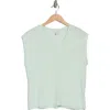 Nordstrom V-neck Pima Cotton T-shirt In Green Aqua