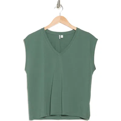 Nordstrom V-neck Pima Cotton T-shirt In Green Duck