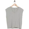 Nordstrom V-neck Pima Cotton T-shirt In Grey Heather