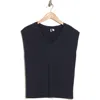Nordstrom V-neck Pima Cotton T-shirt In Navy Night