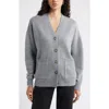 Nordstrom V-neck Wool & Cashmere Cardigan In Gray