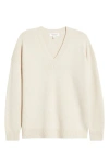 Nordstrom V-neck Wool & Cashmere Sweater In White