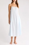 Nordstrom Vacation Linen Blend Nightgown In White