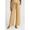 Nordstrom Vacation Linen Blend Pajama Pants In Tan Travertine