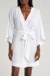 Nordstrom Vacation Linen Blend Robe In White