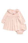 Nordstrom Velour Dress & Bloomers Set In Pink Lotus
