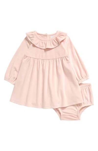 Nordstrom Babies'  Velour Dress & Bloomers Set In Pink Lotus