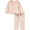 Nordstrom Velour Sweatshirt & Pants Set In Pink Morganite
